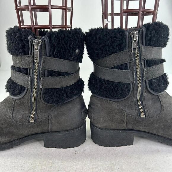 UGG Australia Womens Blayre III Short Boot US 8.5 Shearling Zip Winter Booties - Picture 10 of 12